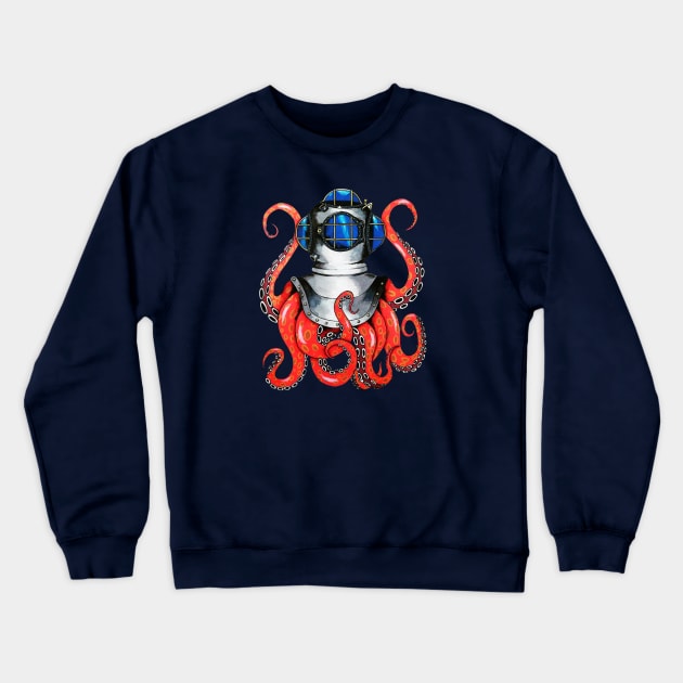 Octopus Alien Crewneck Sweatshirt by Kena Ring Arts